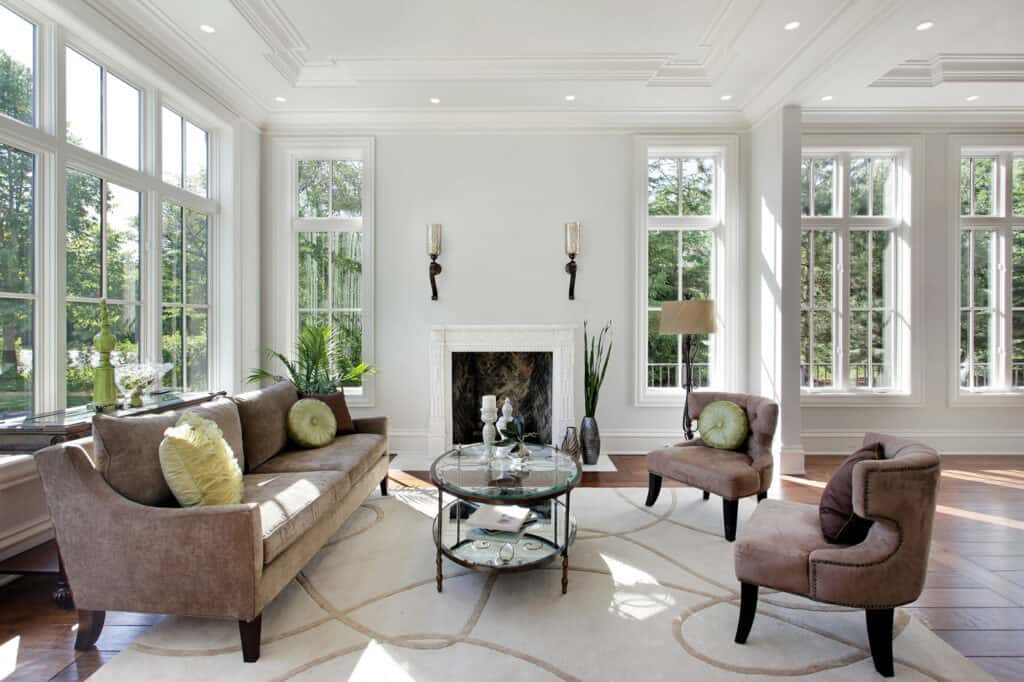White living room